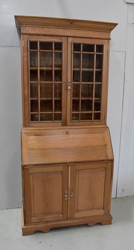Scriban - Bookcase In Solid Blond Oak, Origin England - 1920/1930-photo-2