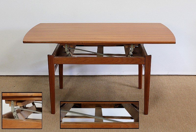 Table à Système Scandinave En Teck, Modèle « Sesam » De Tingströms, Par F. Ohlsson - 1960-photo-3