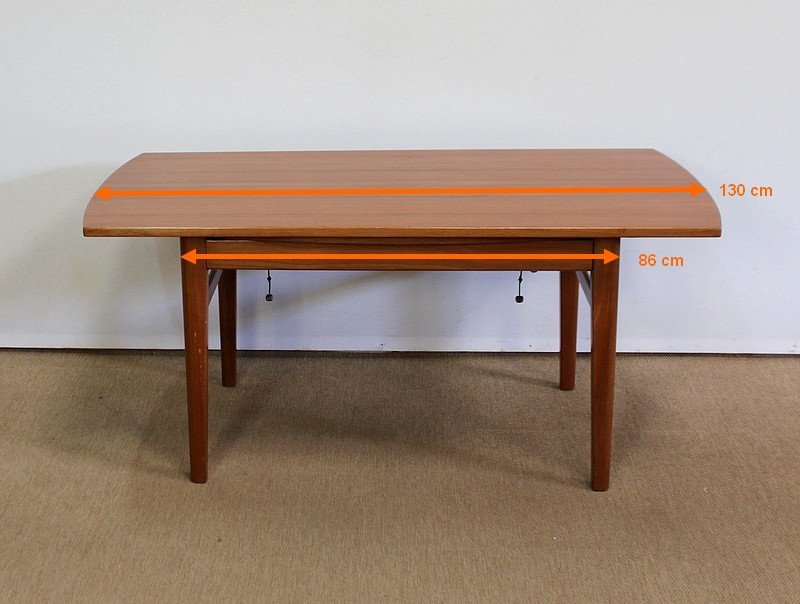 Table à Système Scandinave En Teck, Modèle « Sesam » De Tingströms, Par F. Ohlsson - 1960-photo-2