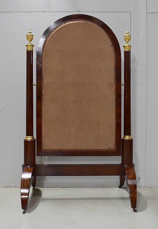 Psyché En Placage De Ronce d'Acajou, époque 1er Empire Napoléon Ier - Début XIXe-photo-8