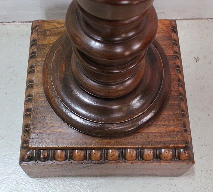 Bolster Column In Solid Walnut Louis XVI Style - 1900-photo-4