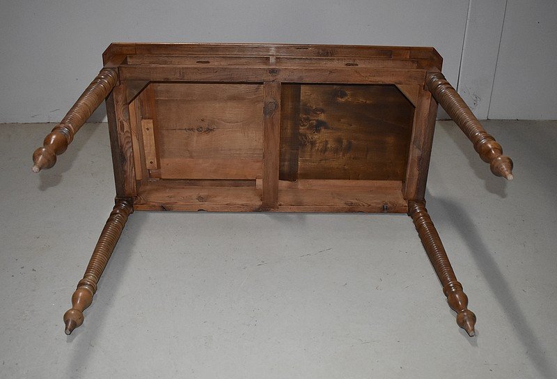 Petit Bureau à Gradin En Noyer, époque Louis Philippe - 2ème Partie XIXe-photo-8