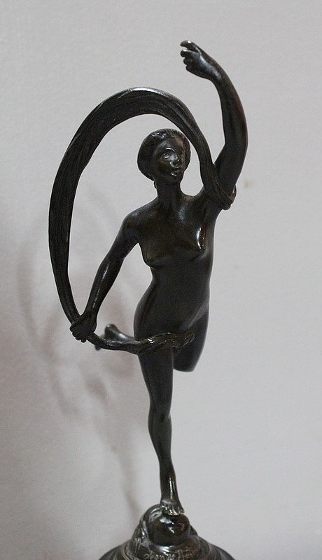 Bronze Of Woman On Pedestal, Jean De Bologne After Clodion - Nineteenth-photo-2
