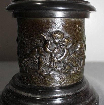 Bronze Of Woman On Pedestal, Jean De Bologne After Clodion - Nineteenth-photo-4
