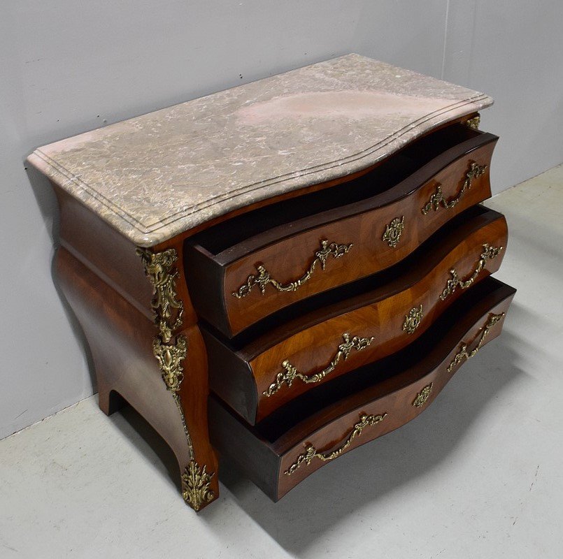 Tomb Commode In Blond Mahogany, Regency Style - Mid 20th Century-photo-2