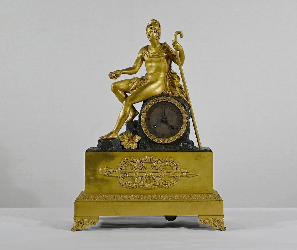 Horloge En Bronze Doré, époque Charles X – Début XIXe