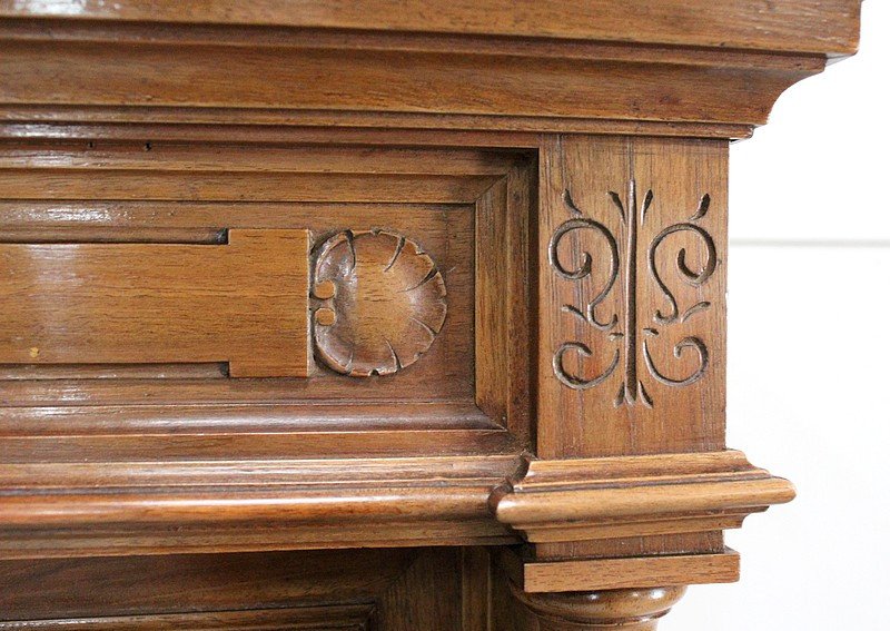 Small Buffet Two Bodies In Solid Walnut - 1900s-photo-1