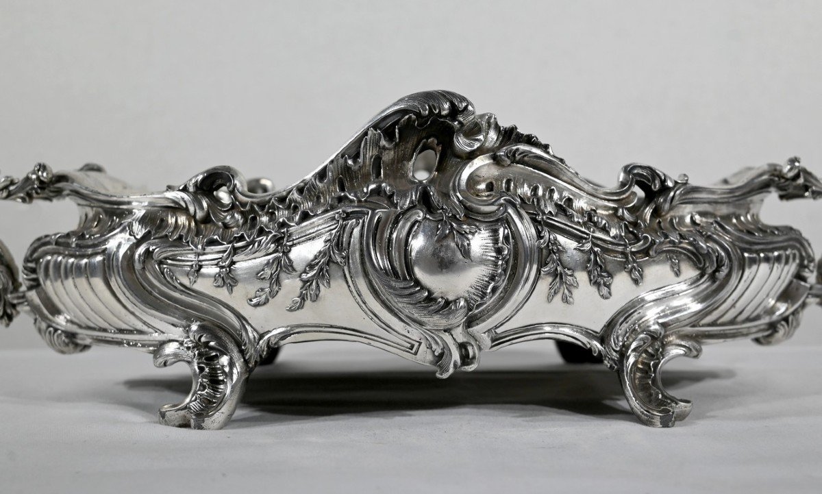 Planter In Silver Bronze, Louis XV Style - 2nd Half Nineteenth-photo-4