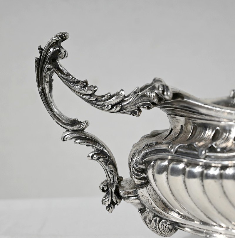 Planter In Silver Bronze, Louis XV Style - 2nd Half Nineteenth-photo-3