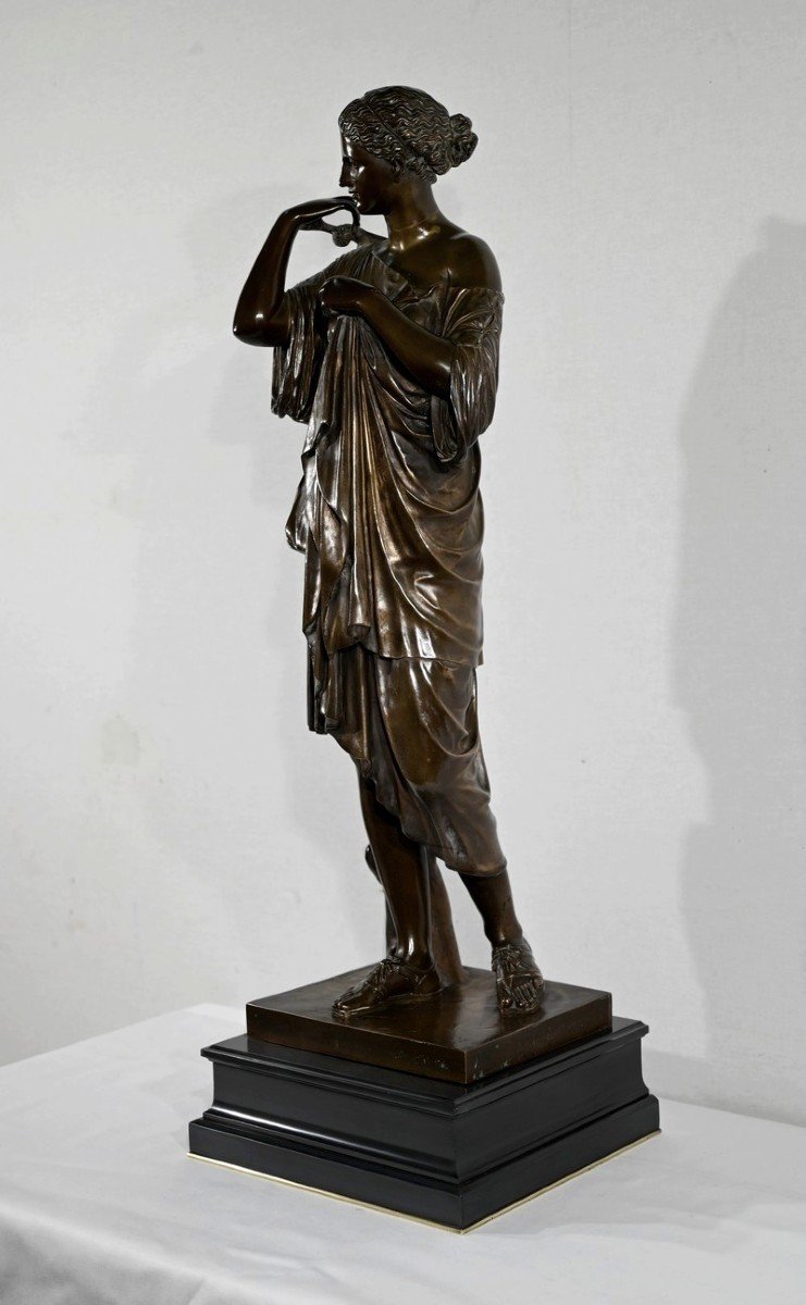 Important Bronze « Diane De Gabies » Signé F.barbedienne – XIXe-photo-3