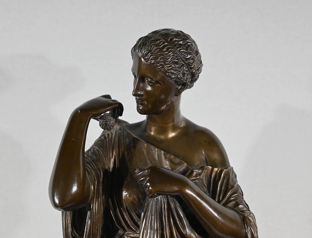 Important Bronze « Diane De Gabies » Signé F.barbedienne – XIXe-photo-1