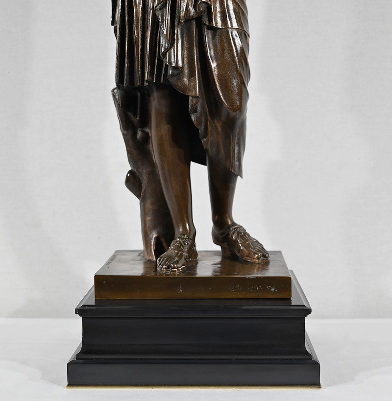 Important Bronze « Diane De Gabies » Signé F.barbedienne – XIXe-photo-3