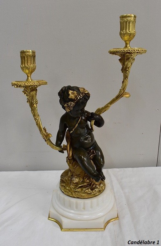 Pair Of Bronze Candelabra -photo-2