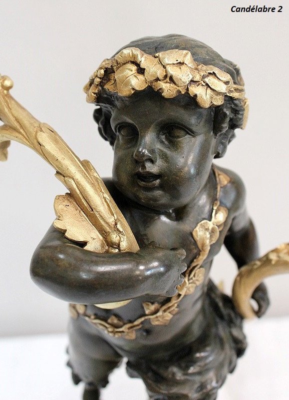 Pair Of Bronze Candelabra -photo-4