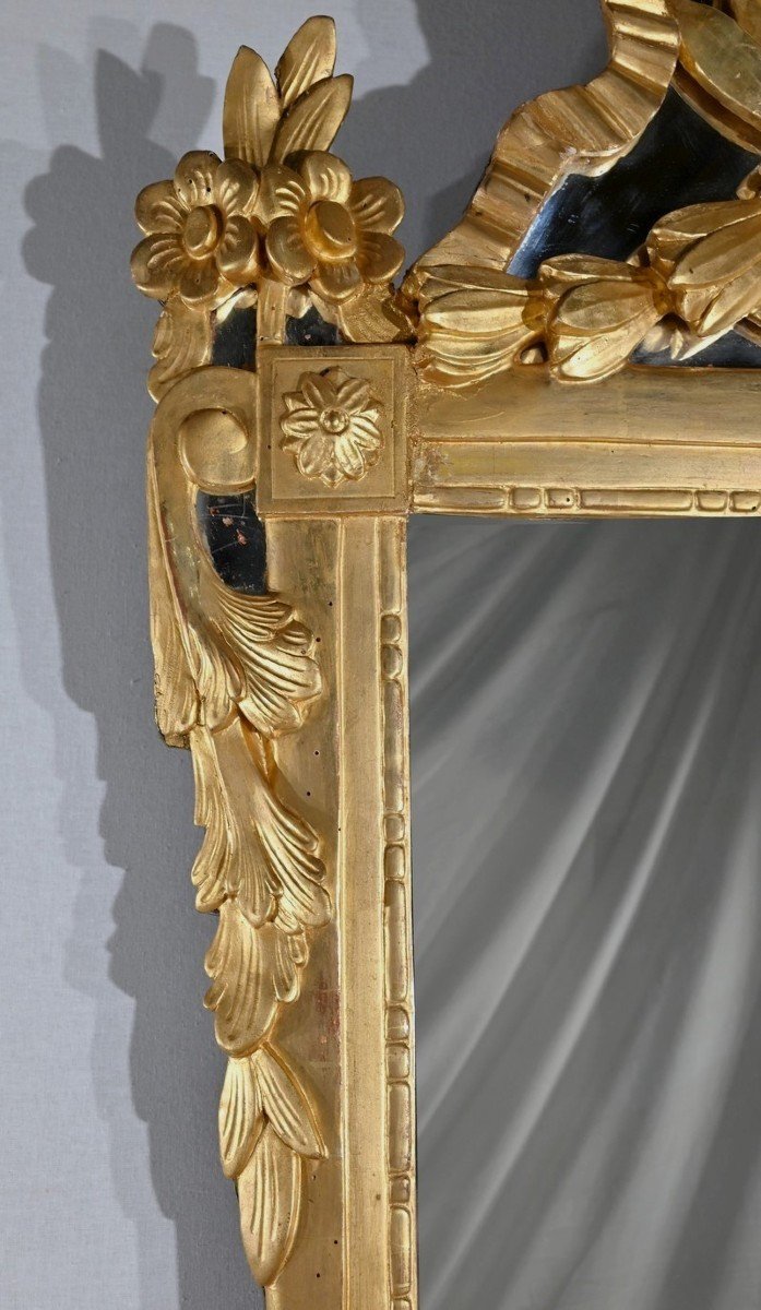 Rectangular Mirror In Golden Wood, Louis XVI Style - Late Nineteenth-photo-4