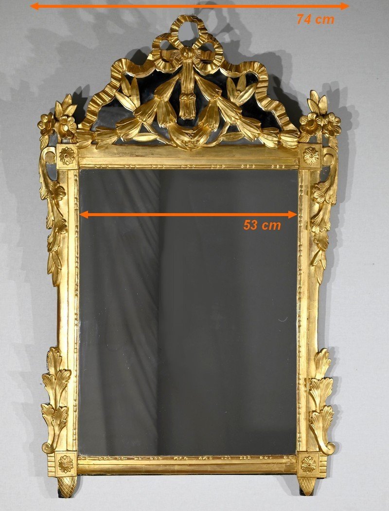 Rectangular Mirror In Golden Wood, Louis XVI Style - Late Nineteenth-photo-6