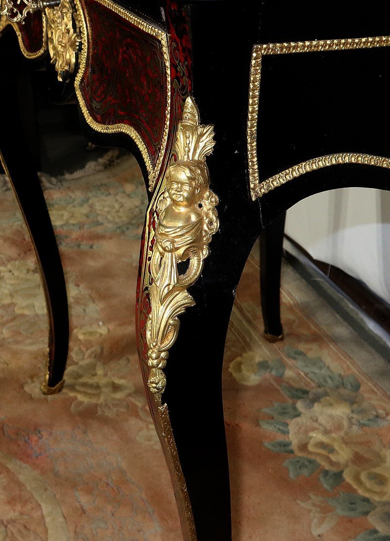 Petit Cabinet En Marqueterie Boulle, époque Napoléon III – Milieu XIXe-photo-3
