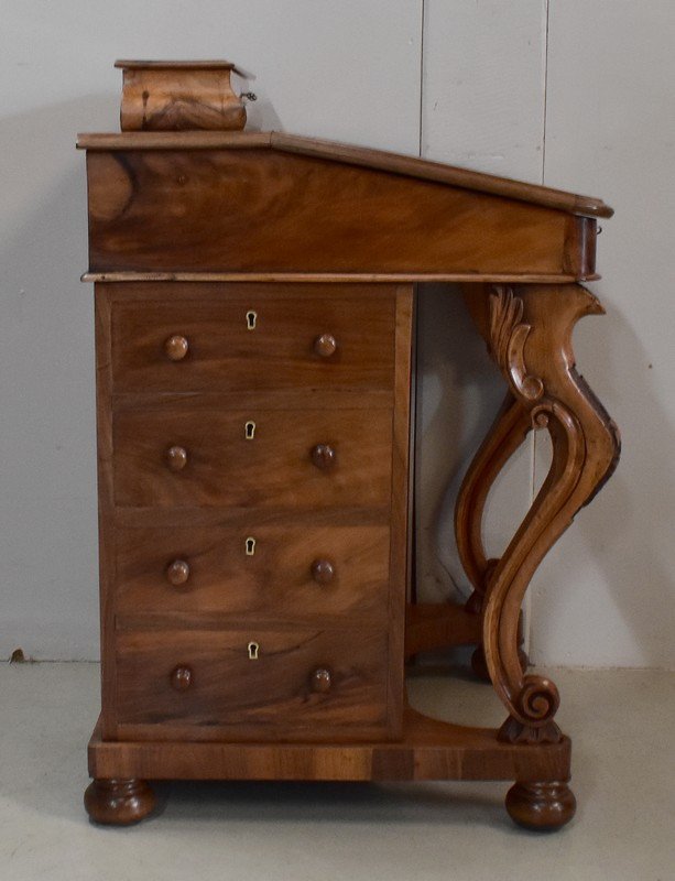 Davenport Desk In Walnut, England Origin - Mid-19th Century-photo-5