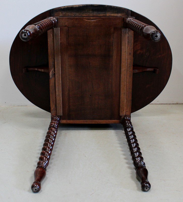 Petite Table à Volets En Palissandre De Rio, époque Napoléon III – Milieu Du XIXe-photo-7