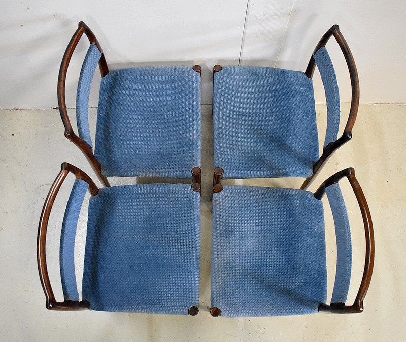 Suite Of 4 Scandinavian Chairs - 1960-photo-4