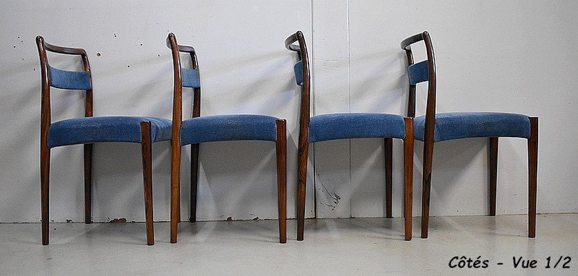 Suite De 4 Chaises Scandinaves – 1960-photo-4