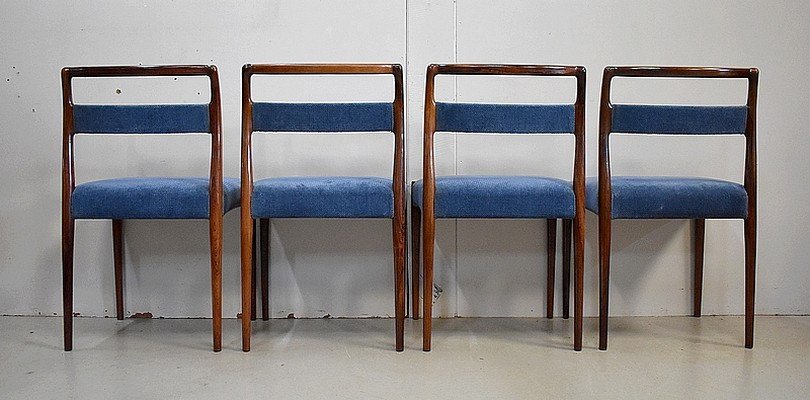 Suite Of 4 Scandinavian Chairs - 1960-photo-6