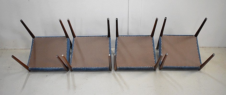 Suite Of 4 Scandinavian Chairs - 1960-photo-8