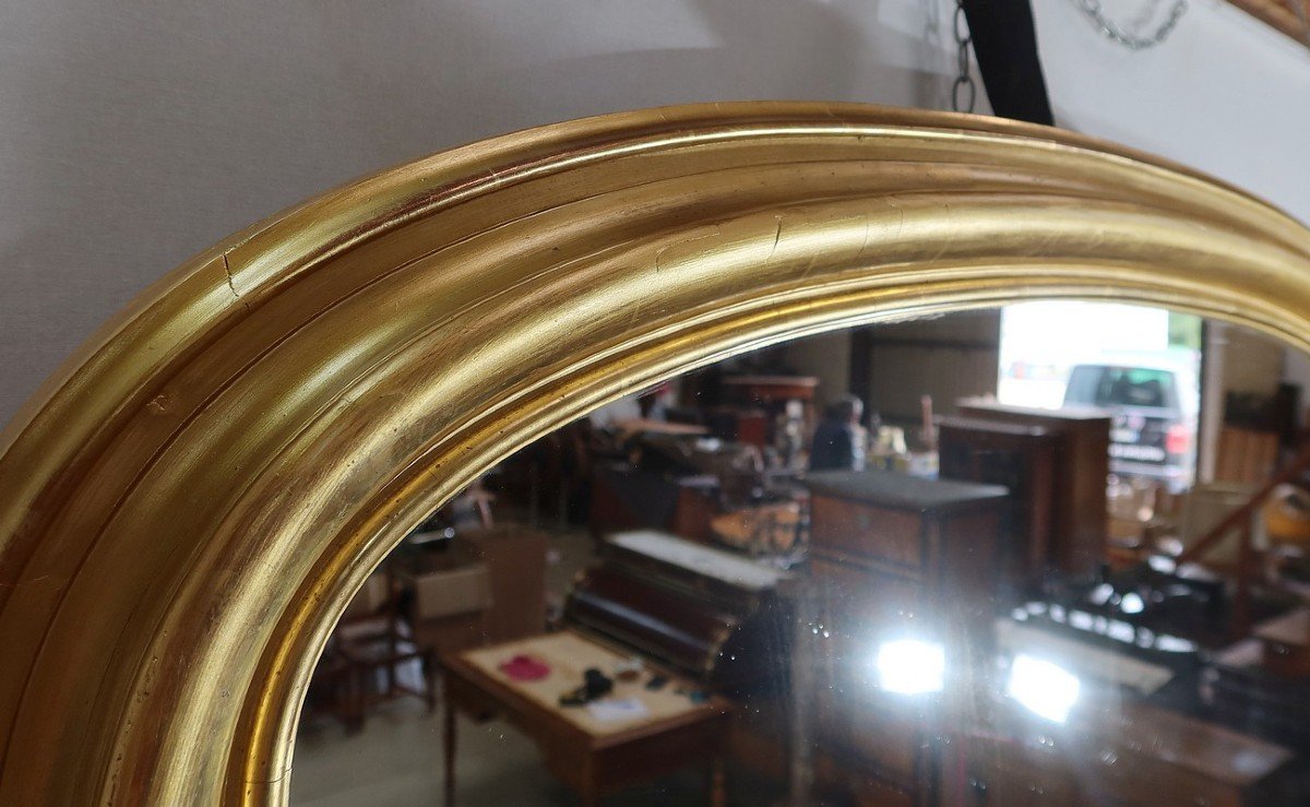 Important Miroir Doré à La Feuille D’or, époque Louis-philippe – Milieu XIXe-photo-1