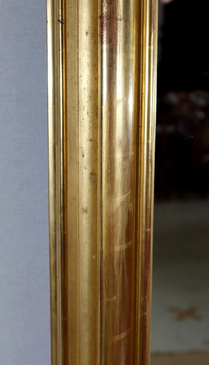 Important Miroir Doré à La Feuille D’or, époque Louis-philippe – Milieu XIXe-photo-3