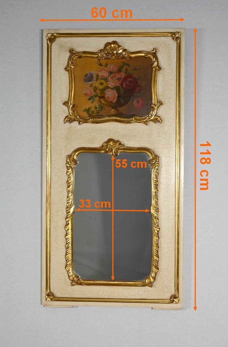 Miroir Trumeau, Style Louis XV – Début XXe-photo-7