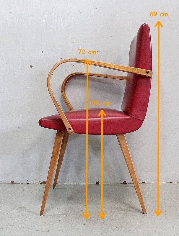 Fauteuil En Hêtre, Goût Baumann – 1950 / 1960-photo-7