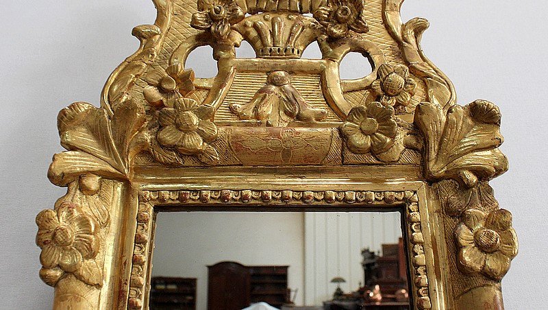 Small Mirror In Golden Wood, Regency Style - Late Nineteenth-photo-4
