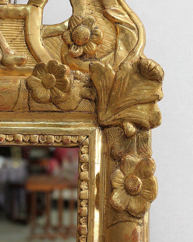 Small Mirror In Golden Wood, Regency Style - Late Nineteenth-photo-2