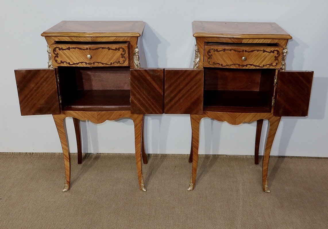 Paire De Petits Meubles De Salon, Style Louis XV – Début XXe-photo-7