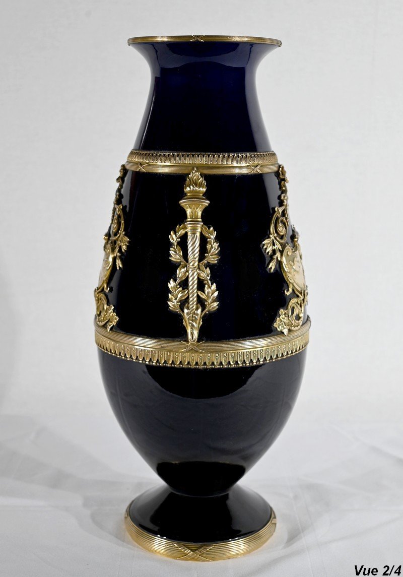 Vase En Céramique Et Bronze Doré – Fin XIXe-photo-1