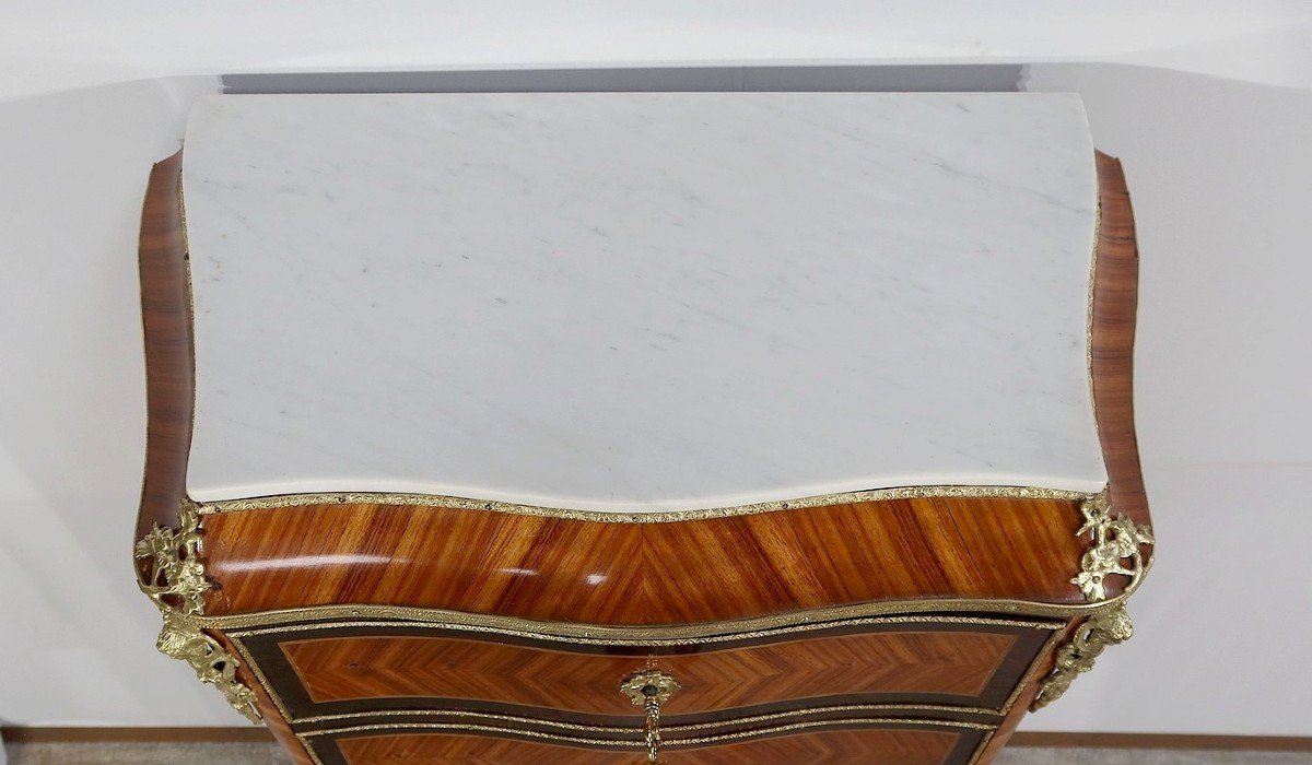 Secrétaire Semainier En Bois Précieux, époque Napoléon III – Milieu XIXe-photo-3