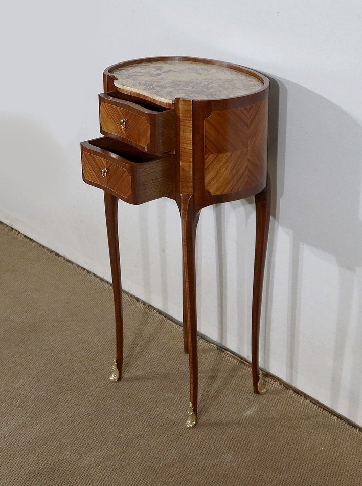 Elegant Small Kidney Table In Mahogany And Rosewood - Early Twentieth-photo-2