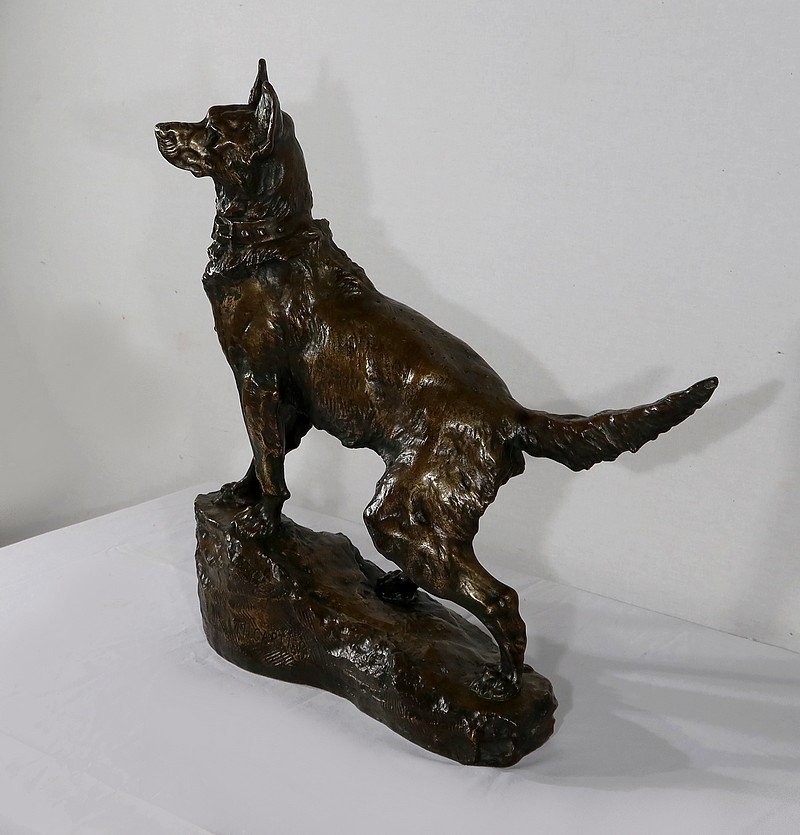 Important Bronze "the Shepherd" By Tf. Cartier – Early 20th Century-photo-3