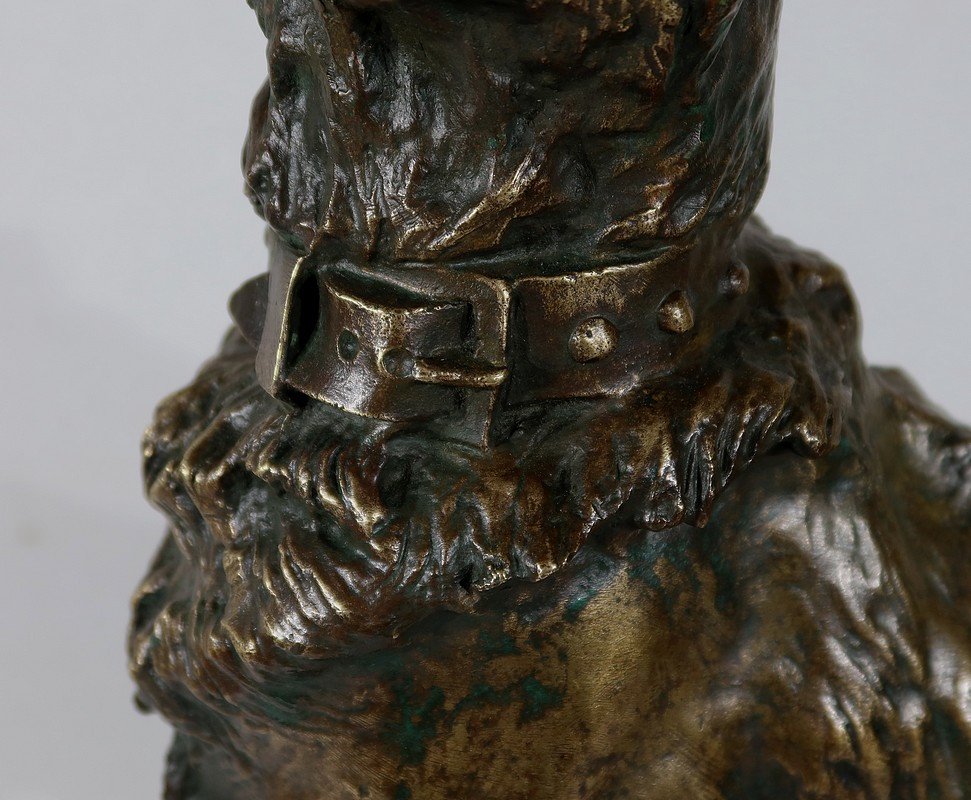 Important Bronze "the Shepherd" By Tf. Cartier – Early 20th Century-photo-4