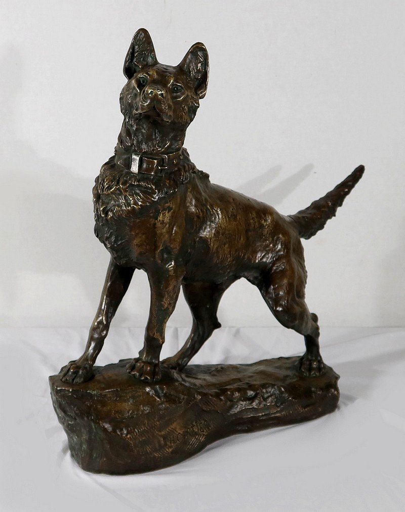 Important Bronze "the Shepherd" By Tf. Cartier – Early 20th Century-photo-7