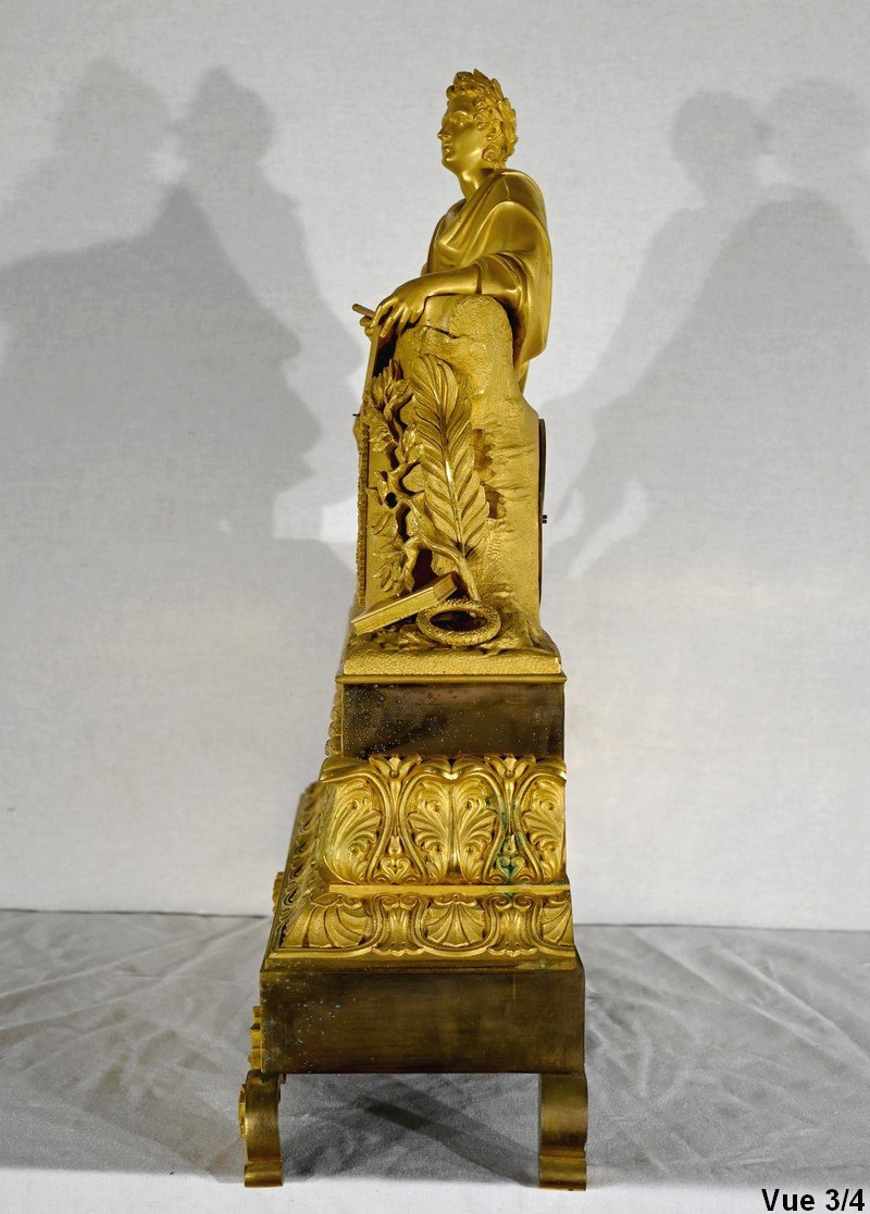 Importante Horloge En Bronze Doré - 1ère Partie XIXe-photo-6