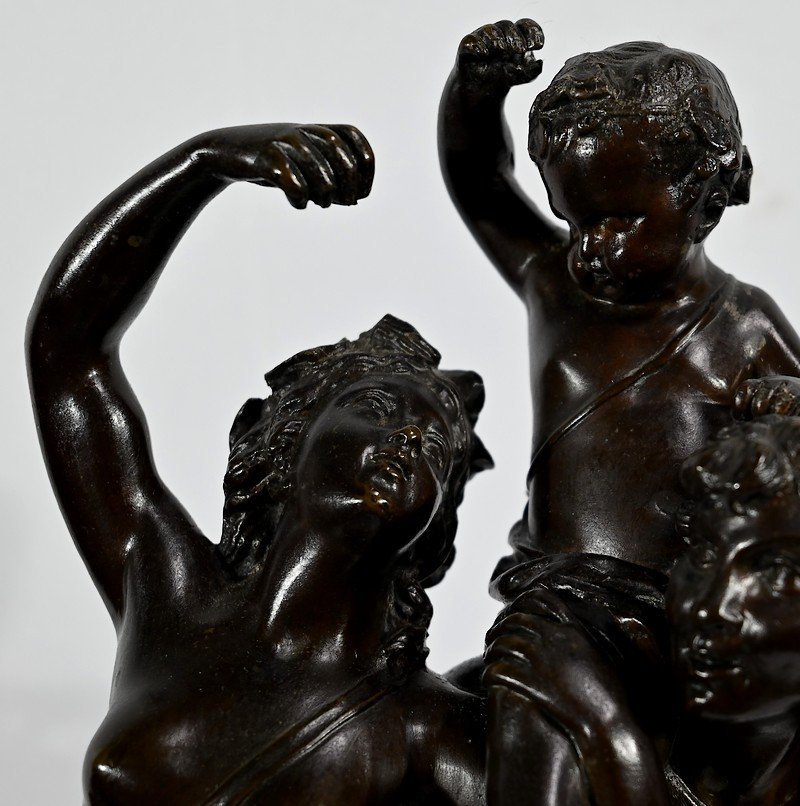 Bronze « L’enfance De Silène », D’après Clodion – 2ème Partie Du XIXe-photo-3