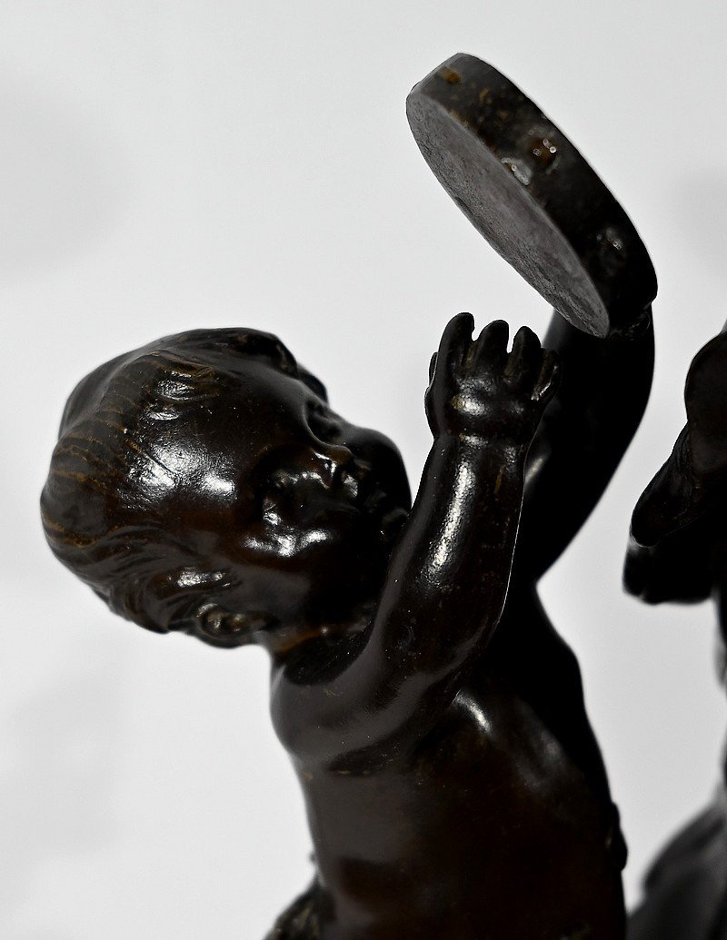 Bronze « L’enfance De Silène », D’après Clodion – 2ème Partie Du XIXe-photo-4