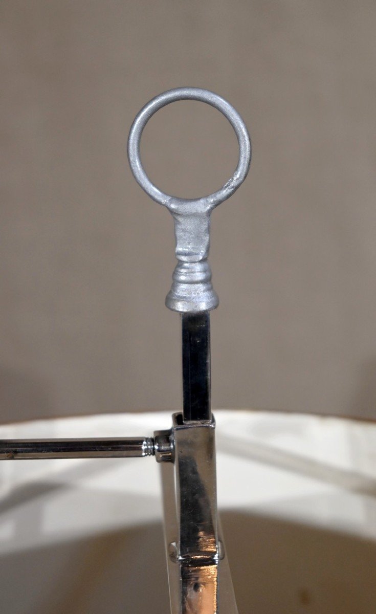 Bouillotte Lamp In Silver Metal - Early Twentieth-photo-2