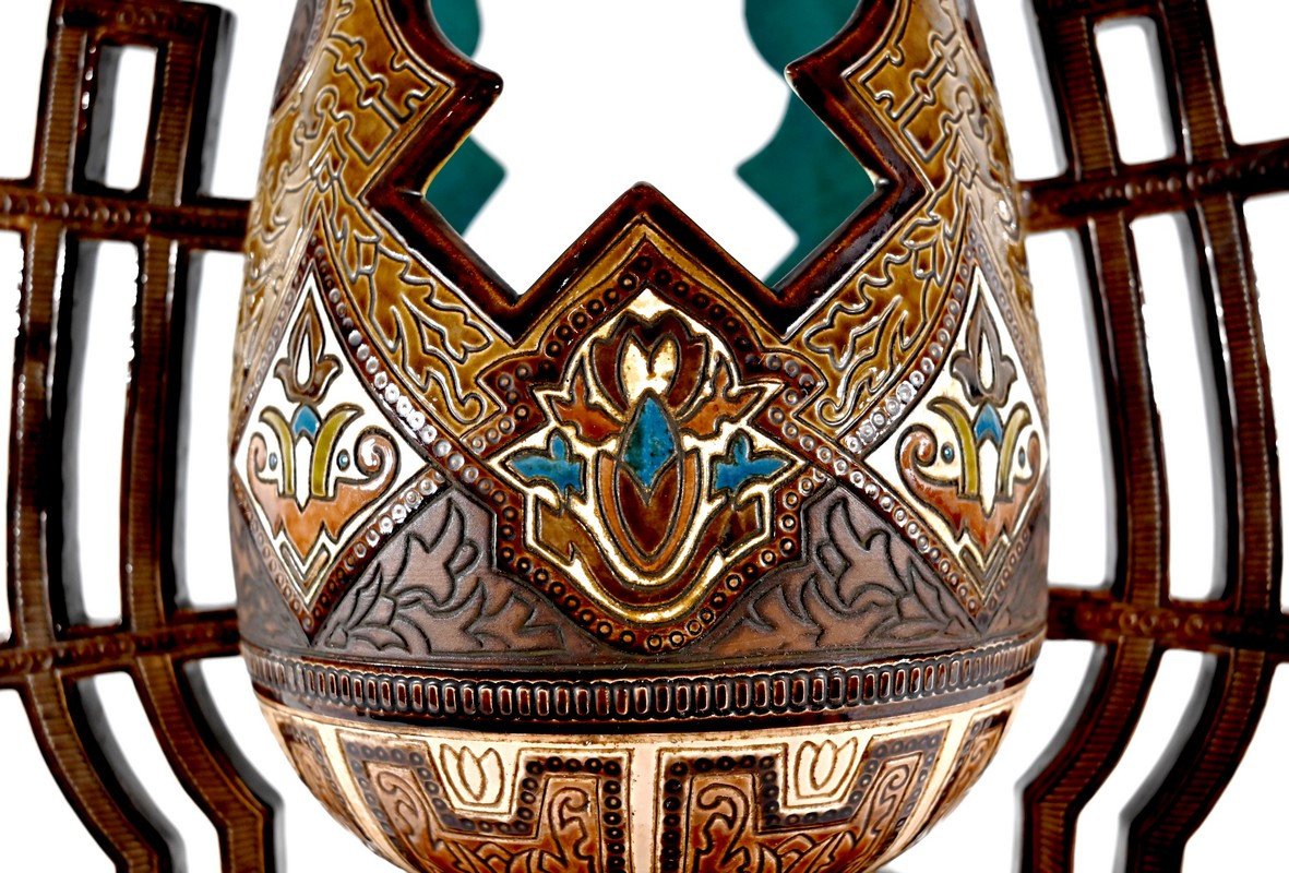 Important Cloisonné Ceramic Vases, Hispano-moorish - Late Nineteenth-photo-1