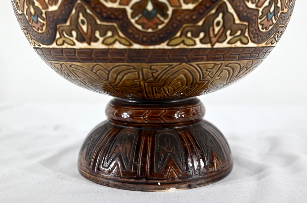 Important Cloisonné Ceramic Vases, Hispano-moorish - Late Nineteenth-photo-4