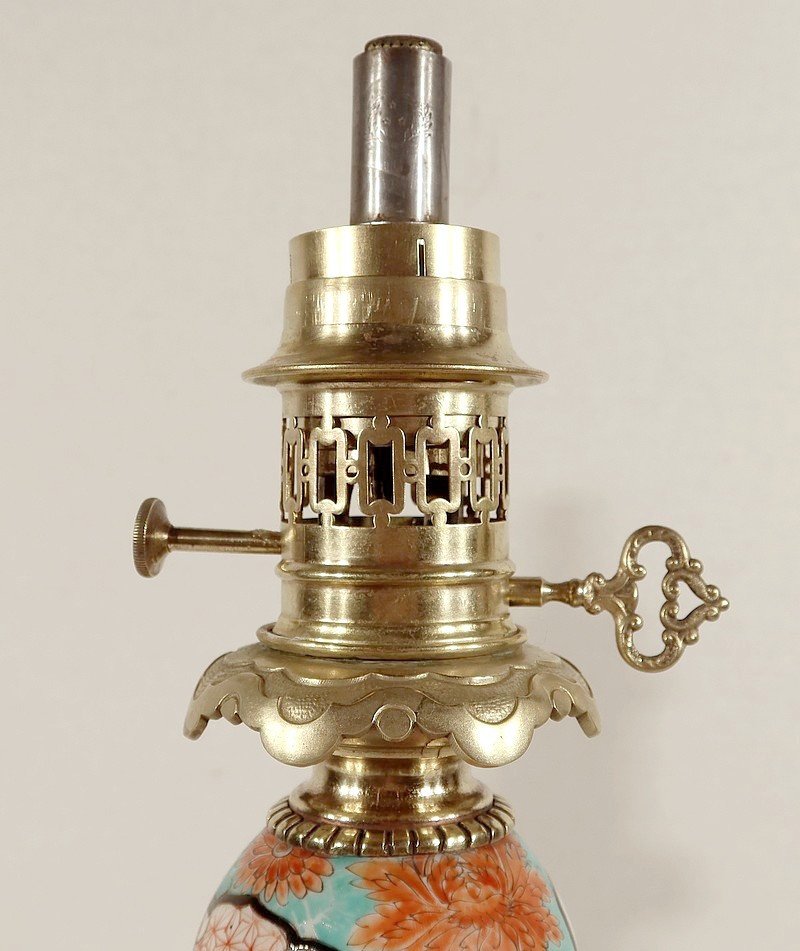 Pair Of Oil Lamps, Napoleon III Period - Mid-19th Century-photo-1