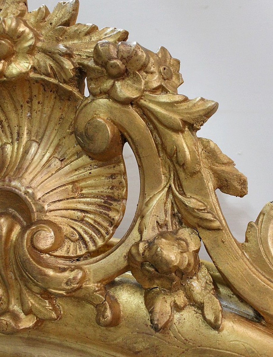 Miroir En Bois Doré, époque Napoléon III – XIXe-photo-4