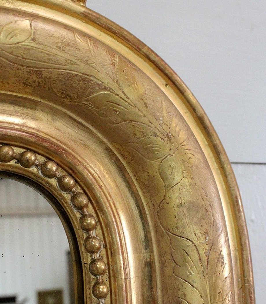 Miroir En Bois Doré, époque Napoléon III – XIXe-photo-4
