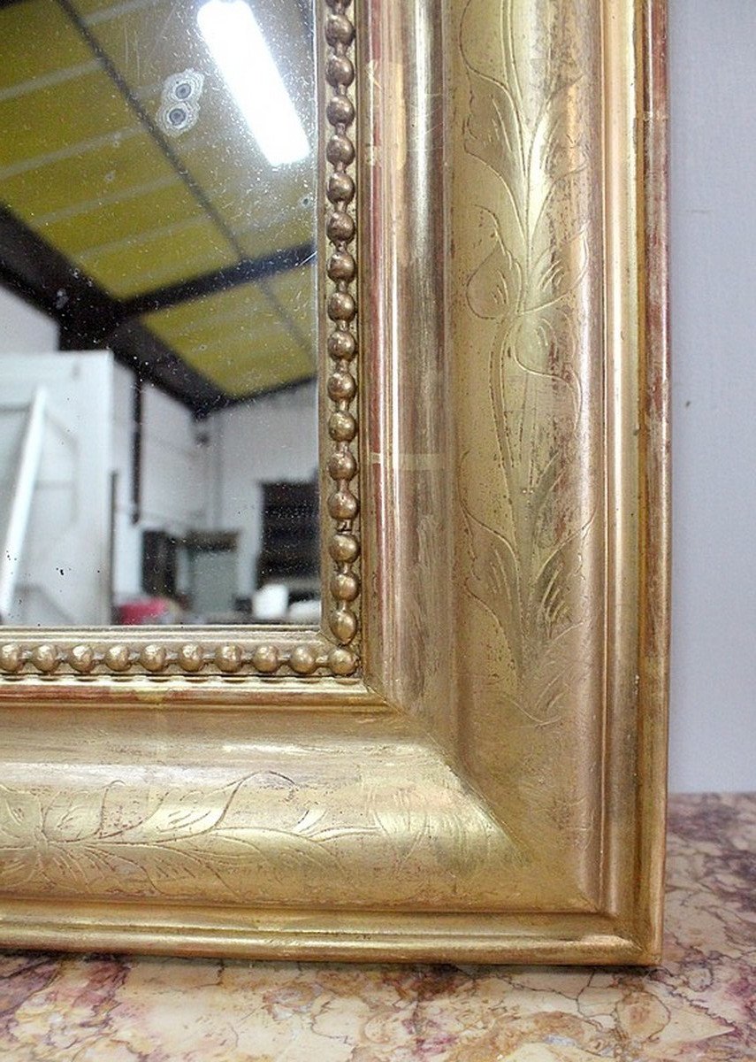 Miroir En Bois Doré, époque Napoléon III – XIXe-photo-5